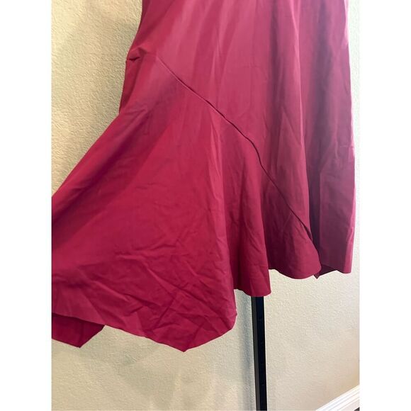 Size M Halara Asymmetrical Hem Slip Dress in Cordovan - Picture 4 of 8